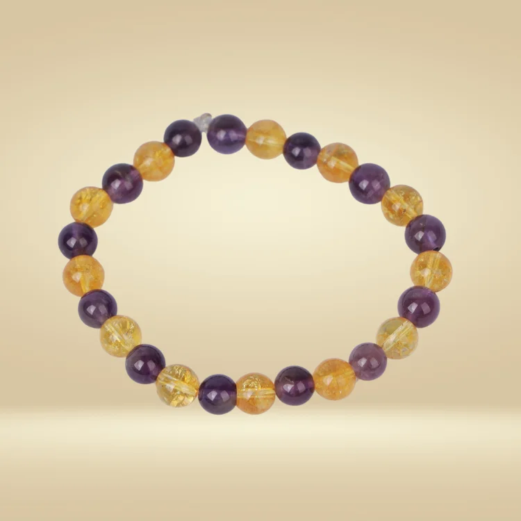 Amethyst & Citrine Healing Crystal Bracelet